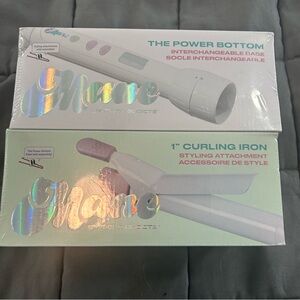Mane White Curling Iron with Interchangeable Base